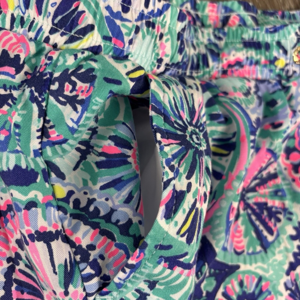 Lilly Pulitzer Piper Jogger Pants M Elastic Waist Tassels Swim Only Print - Picture 11 of 12